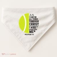 Funny Tennis Player Racket I Can Do All The Things Through USA-Made Doggie Bandana thumb 0