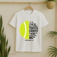 Funny Tennis Player Racket I Can Do All The Things Through T-Shirt thumb 2