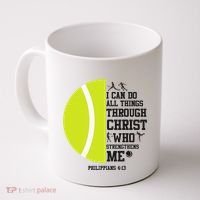 Funny Tennis Player Racket I Can Do All The Things Through Coffee Mug thumb 0