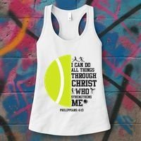 Funny Tennis Player Racket I Can Do All The Things Through Women's Tank Top thumb 3