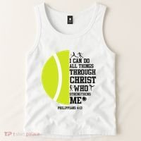 Funny Tennis Player Racket I Can Do All The Things Through Tank Top thumb 2