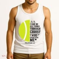Funny Tennis Player Racket I Can Do All The Things Through Tank Top thumb 3