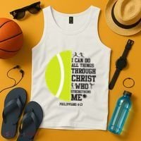 Funny Tennis Player Racket I Can Do All The Things Through Tank Top thumb 4