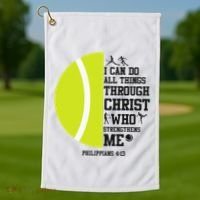 Funny Tennis Player Racket I Can Do All The Things Through Golf Towel thumb 1
