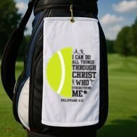 Funny Tennis Player Racket I Can Do All The Things Through Golf Towel thumb 2