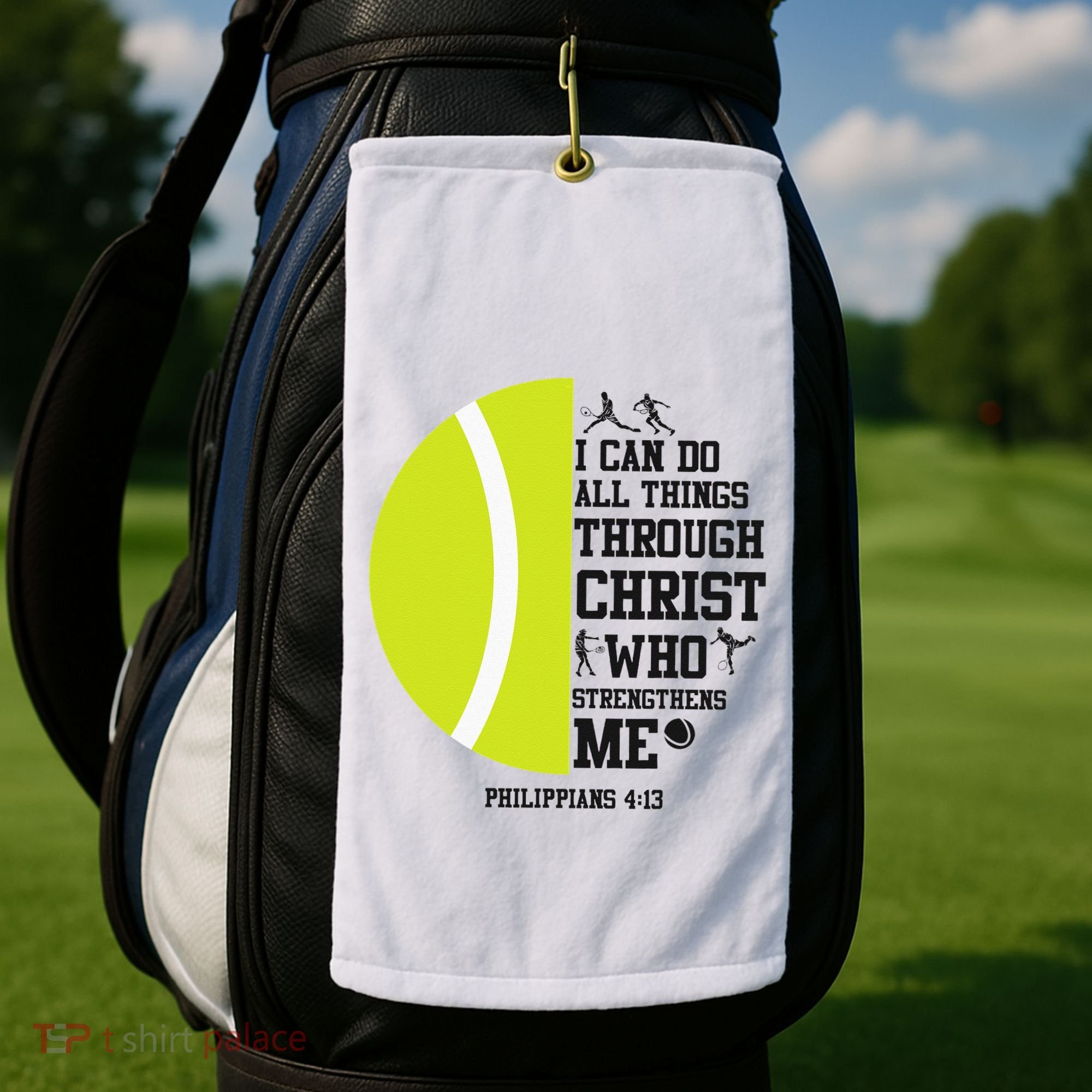 Funny Tennis Player Racket I Can Do All The Things Through Golf Towel