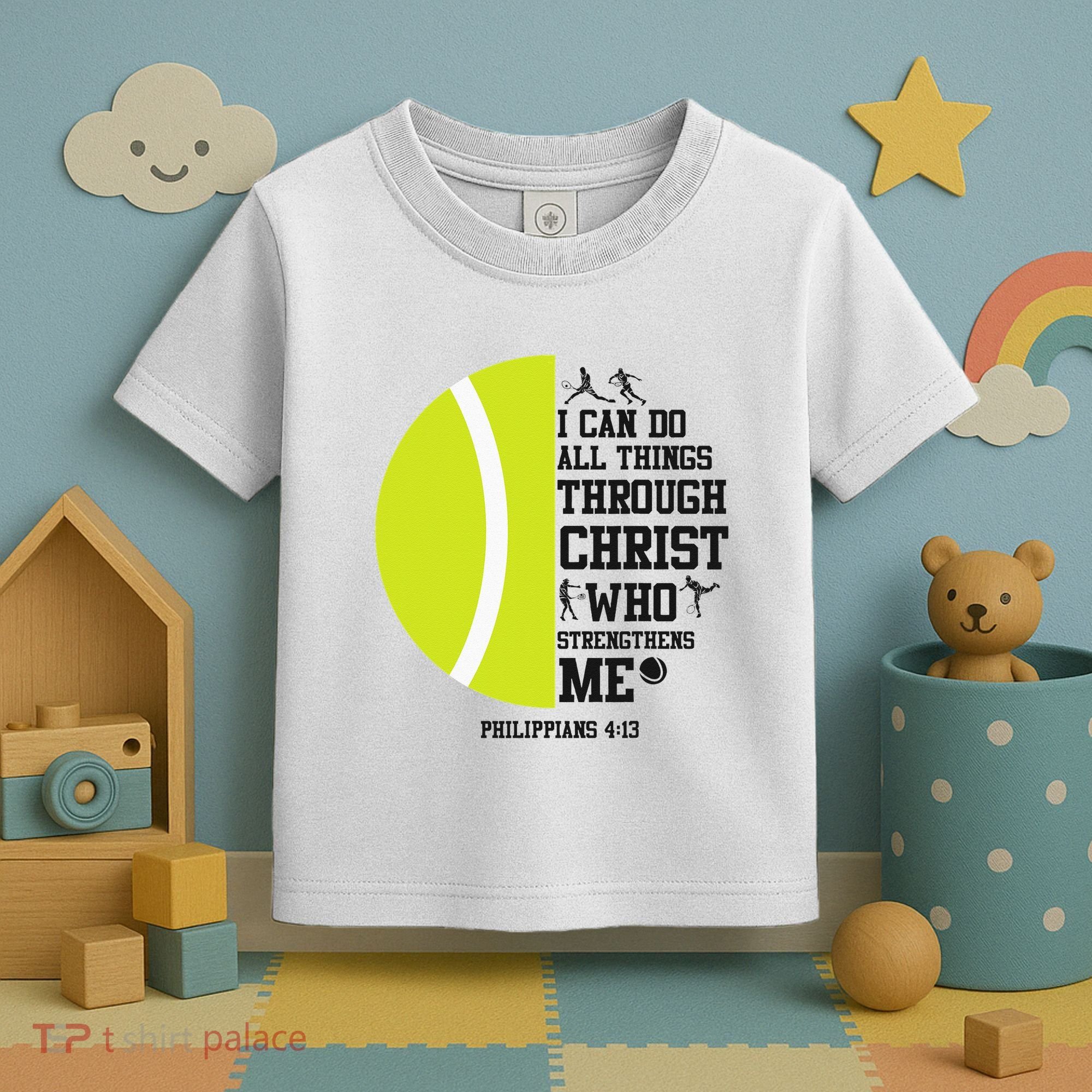 Funny Tennis Player Racket I Can Do All The Things Through Toddler T-Shirt