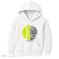 Funny Tennis Player Racket I Can Do All The Things Through Kids Hoodie thumb 0