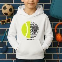 Funny Tennis Player Racket I Can Do All The Things Through Kids Hoodie thumb 2