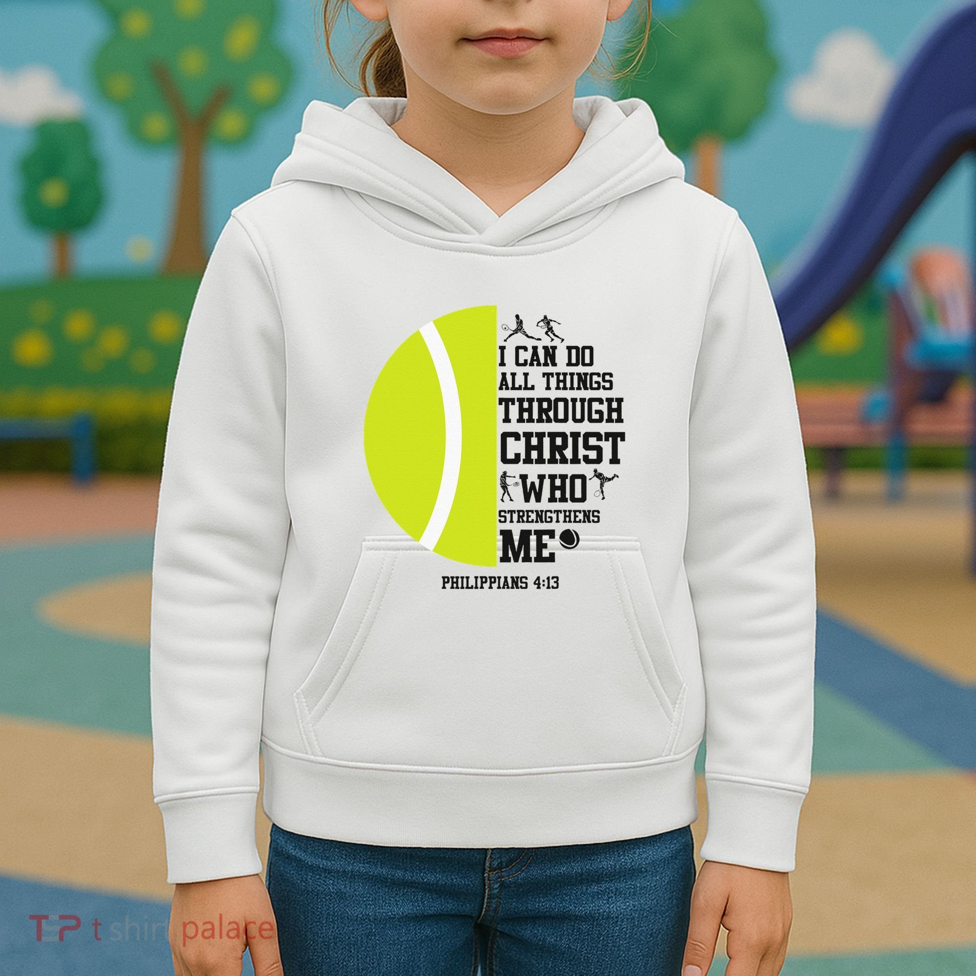 Funny Tennis Player Racket I Can Do All The Things Through Kids Hoodie