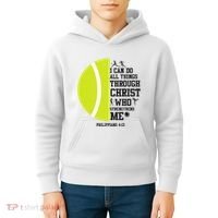 Funny Tennis Player Racket I Can Do All The Things Through Kids Hoodie thumb 4