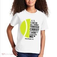 Funny Tennis Player Racket I Can Do All The Things Through Kids T-Shirt thumb 2