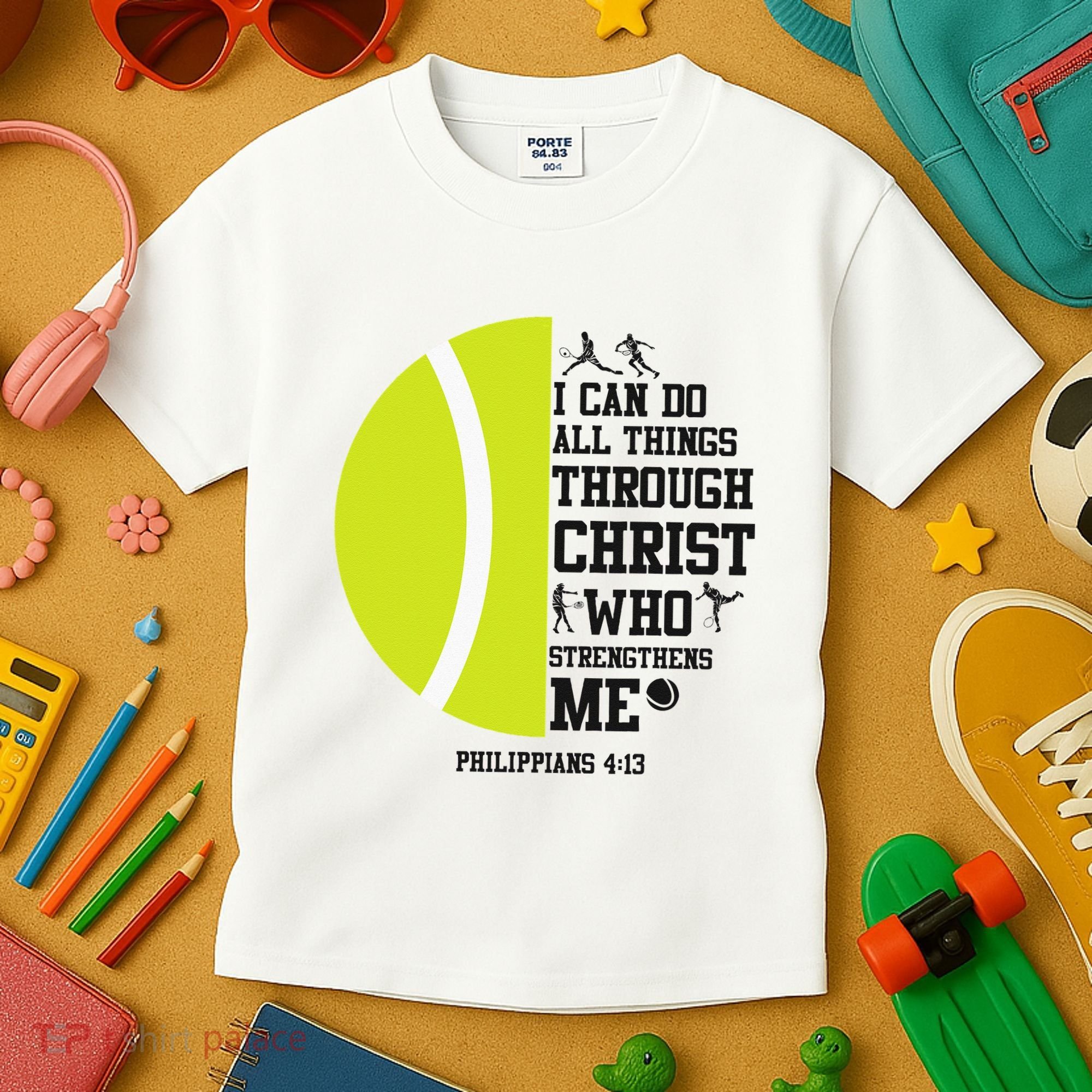 Funny Tennis Player Racket I Can Do All The Things Through Kids T-Shirt
