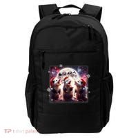 Funny Three Possum Moon Christmas Opossum Santa Hat Backpack thumb 0