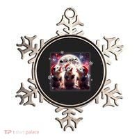 Funny Three Possum Moon Christmas Opossum Santa Hat Ornament thumb 0