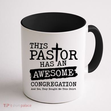 Funny This Pastor Has An Awesome Congregation Coffee Mug back