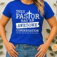 Funny This Pastor Has An Awesome Congregation Women's T-Shirt thumb 2