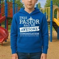 Funny This Pastor Has An Awesome Congregation Kids Hoodie thumb 2