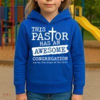 Funny This Pastor Has An Awesome Congregation Kids Hoodie thumb 3