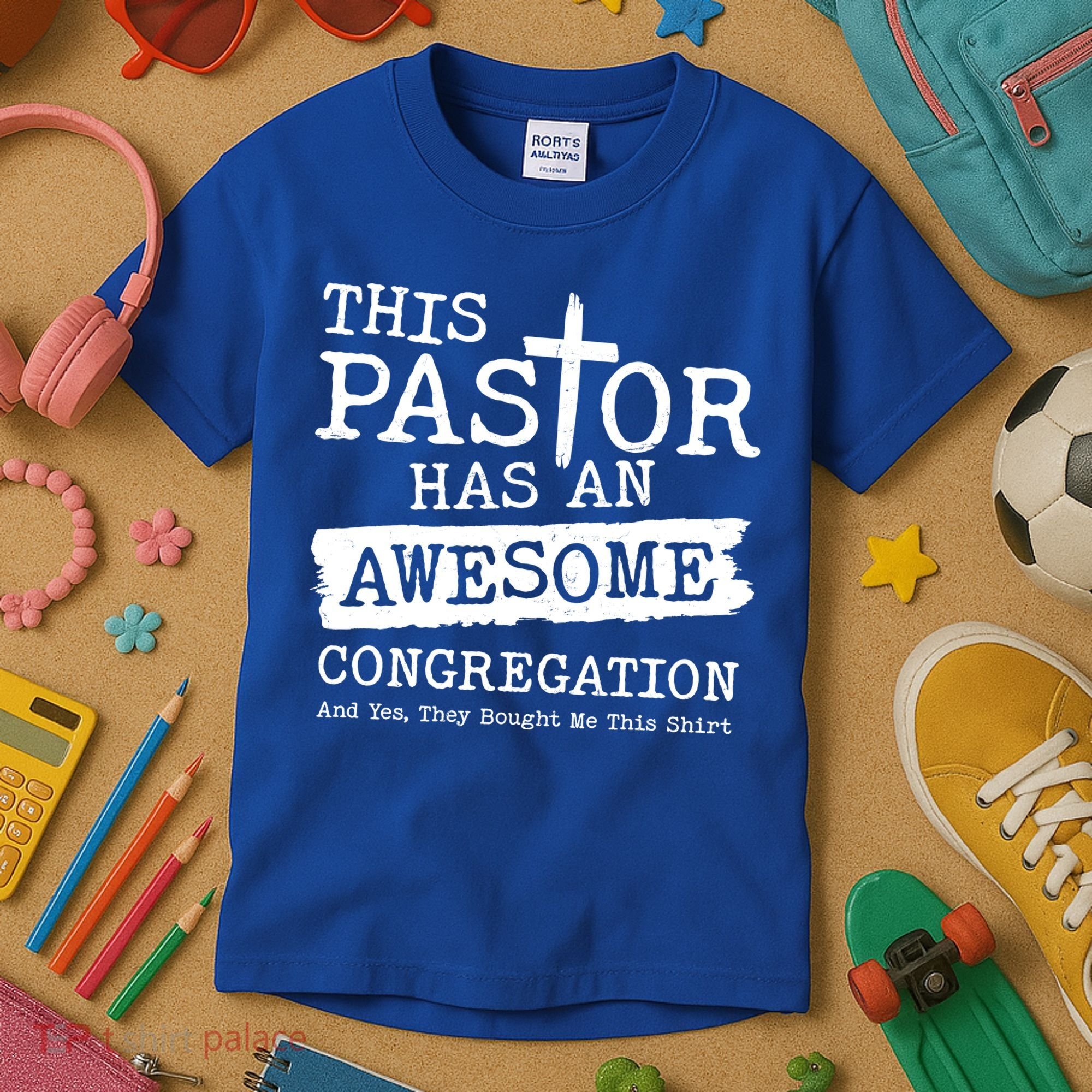 Funny This Pastor Has An Awesome Congregation Kids T-Shirt