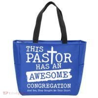 Funny This Pastor Has An Awesome Congregation Tote Bag thumb 0