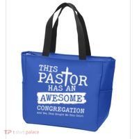 Funny This Pastor Has An Awesome Congregation Tote Bag thumb 3