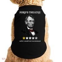 Fords Theater Presidential History Abe Lincoln Funny Doggie Tank thumb 0