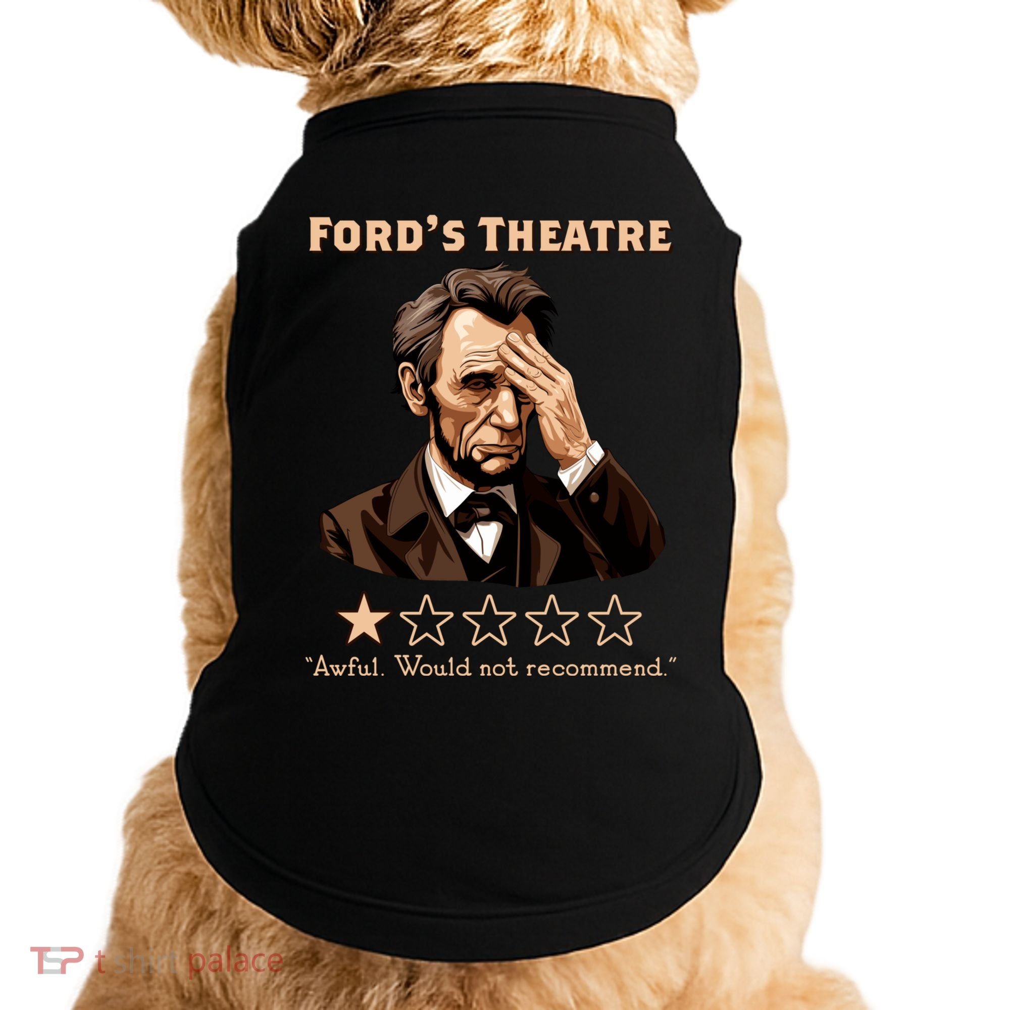 Fords Theater Presidential History Abe Lincoln Funny Doggie Tank