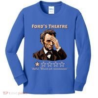 Fords Theater Presidential History Abe Lincoln Funny Kids Long Sleeve Shirt thumb 0