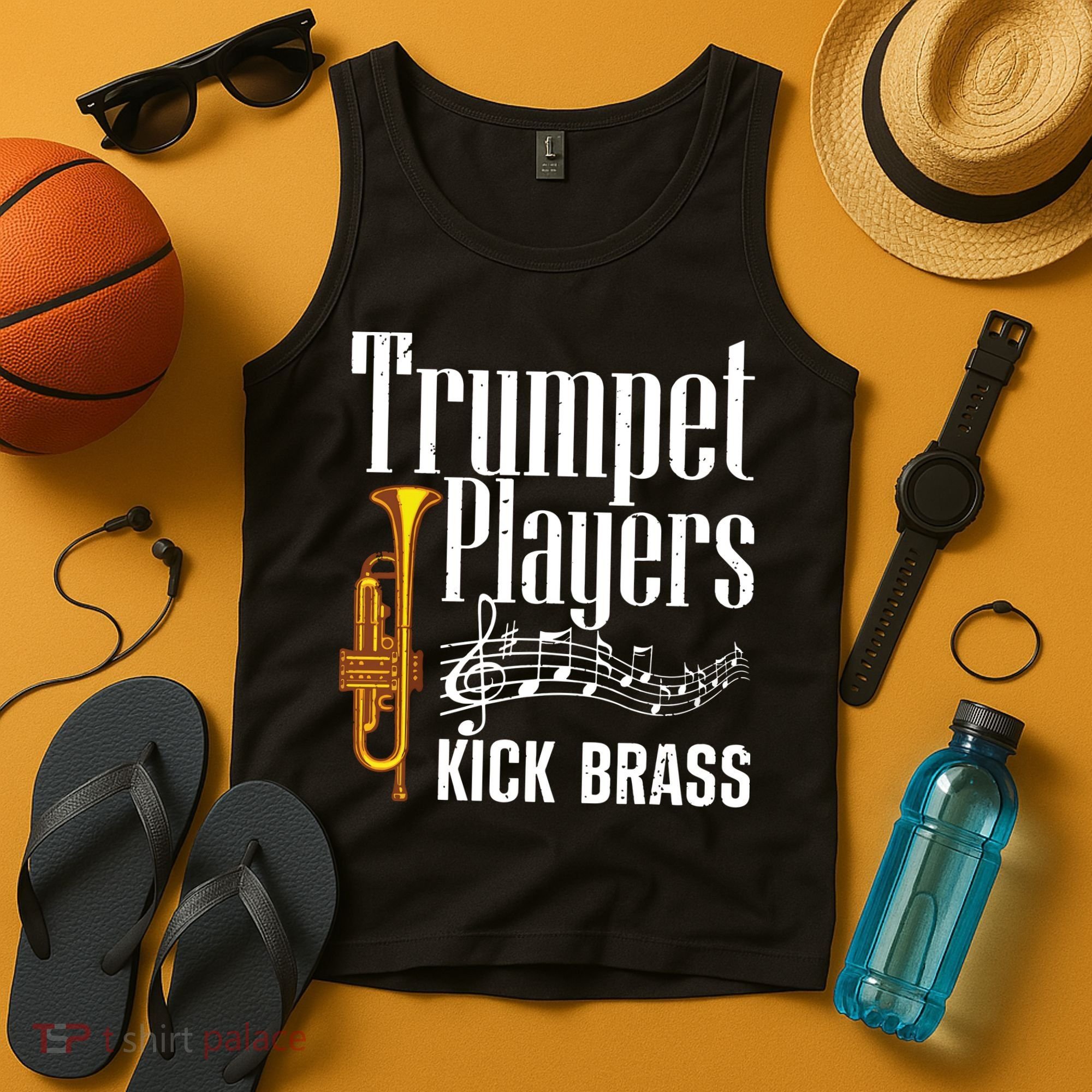 Funny Trumpet Player For Men Women Trumpet Brass Instrument Tank Top