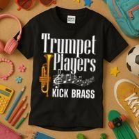Funny Trumpet Player For Men Women Trumpet Brass Instrument Kids T-Shirt thumb 3