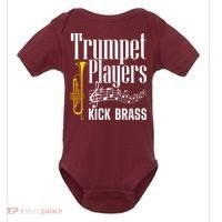 Funny Trumpet Player For Men Women Trumpet Brass Instrument Baby Bodysuit thumb 0