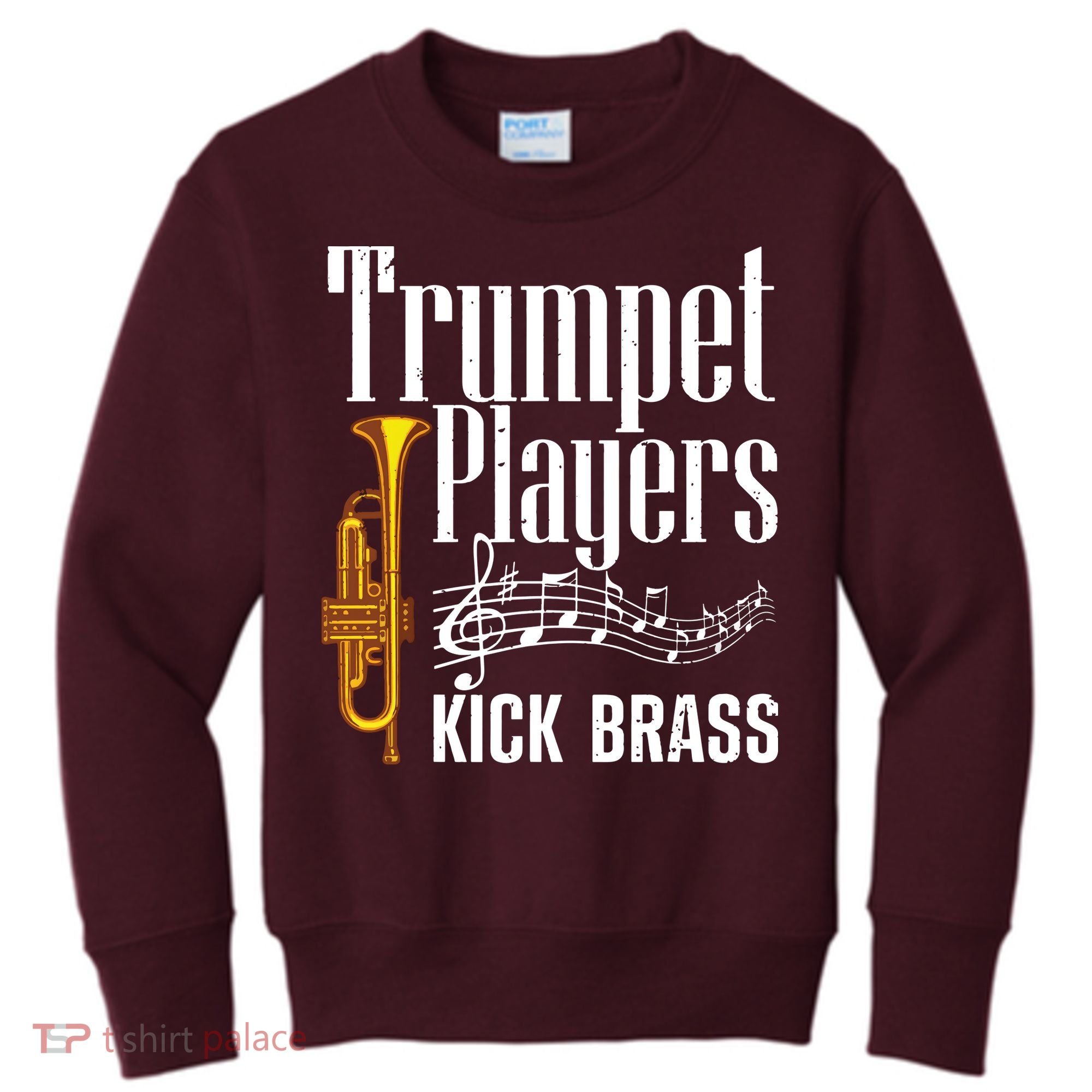 Funny Trumpet Player For Men Women Trumpet Brass Instrument Kids Sweatshirt