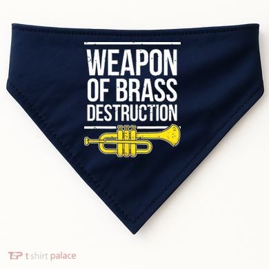 Funny Trumpet Player Marching Band Trumpeter Brass Player USA-Made Doggie Bandana