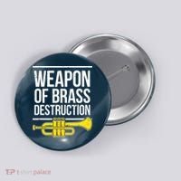 Funny Trumpet Player Marching Band Trumpeter Brass Player Button thumb 0