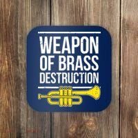 Funny Trumpet Player Marching Band Trumpeter Brass Player Coaster thumb 0