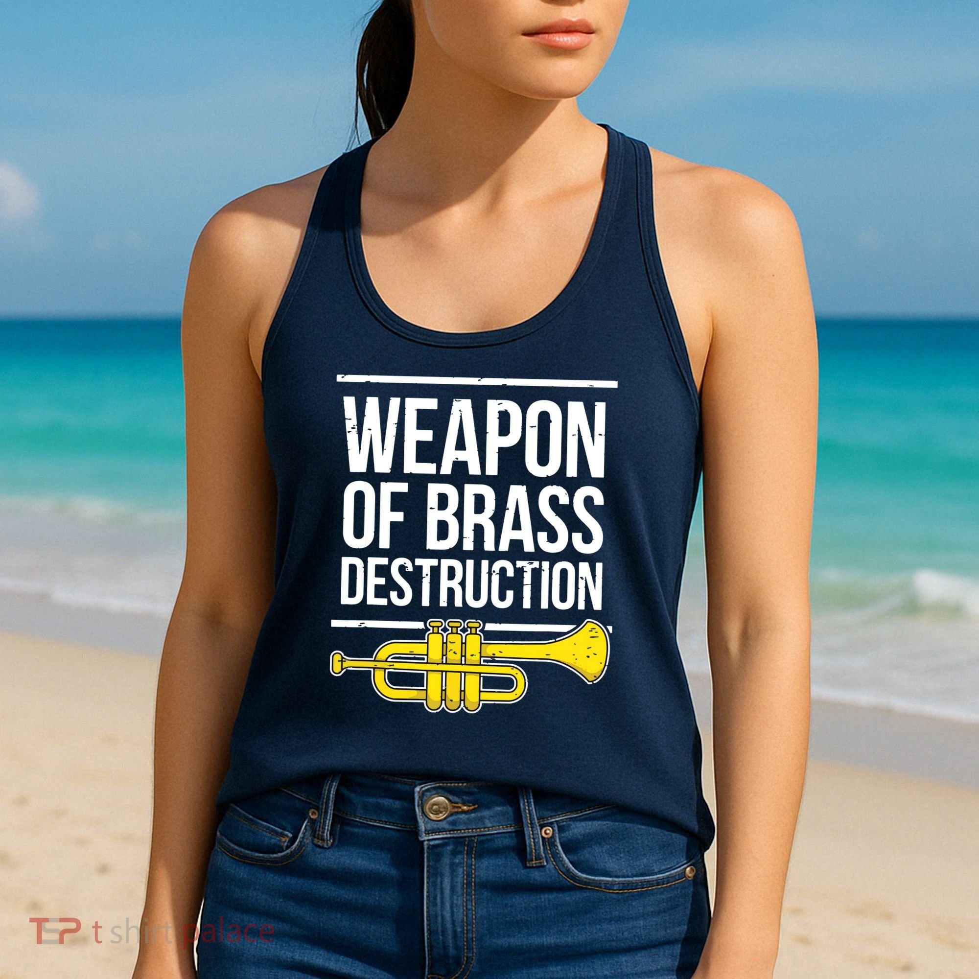 Funny Trumpet Player Marching Band Trumpeter Brass Player Women's Tank Top