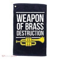 Funny Trumpet Player Marching Band Trumpeter Brass Player Golf Towel thumb 0