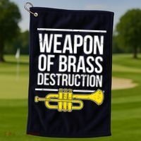 Funny Trumpet Player Marching Band Trumpeter Brass Player Golf Towel thumb 1