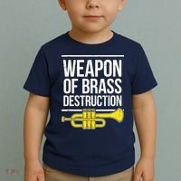 Funny Trumpet Player Marching Band Trumpeter Brass Player Toddler T-Shirt thumb 2