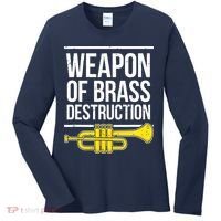 Funny Trumpet Player Marching Band Trumpeter Brass Player Women's Long Sleeve Shirt thumb 0