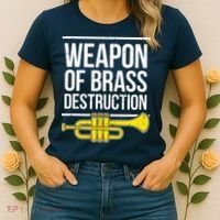 Funny Trumpet Player Marching Band Trumpeter Brass Player Women's T-Shirt thumb 2