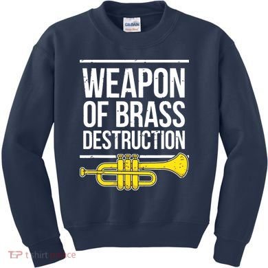 Funny Trumpet Player Marching Band Trumpeter Brass Player Kids Sweatshirt