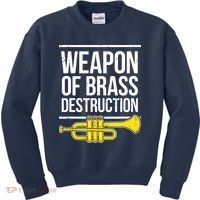 Funny Trumpet Player Marching Band Trumpeter Brass Player Kids Sweatshirt thumb 0