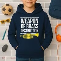 Funny Trumpet Player Marching Band Trumpeter Brass Player Kids Hoodie thumb 2