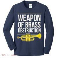 Funny Trumpet Player Marching Band Trumpeter Brass Player Kids Long Sleeve Shirt thumb 0