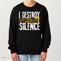 Funny Trumpet Player Marching Band Silence Destroyer Gift Women's Sweatshirt thumb 0
