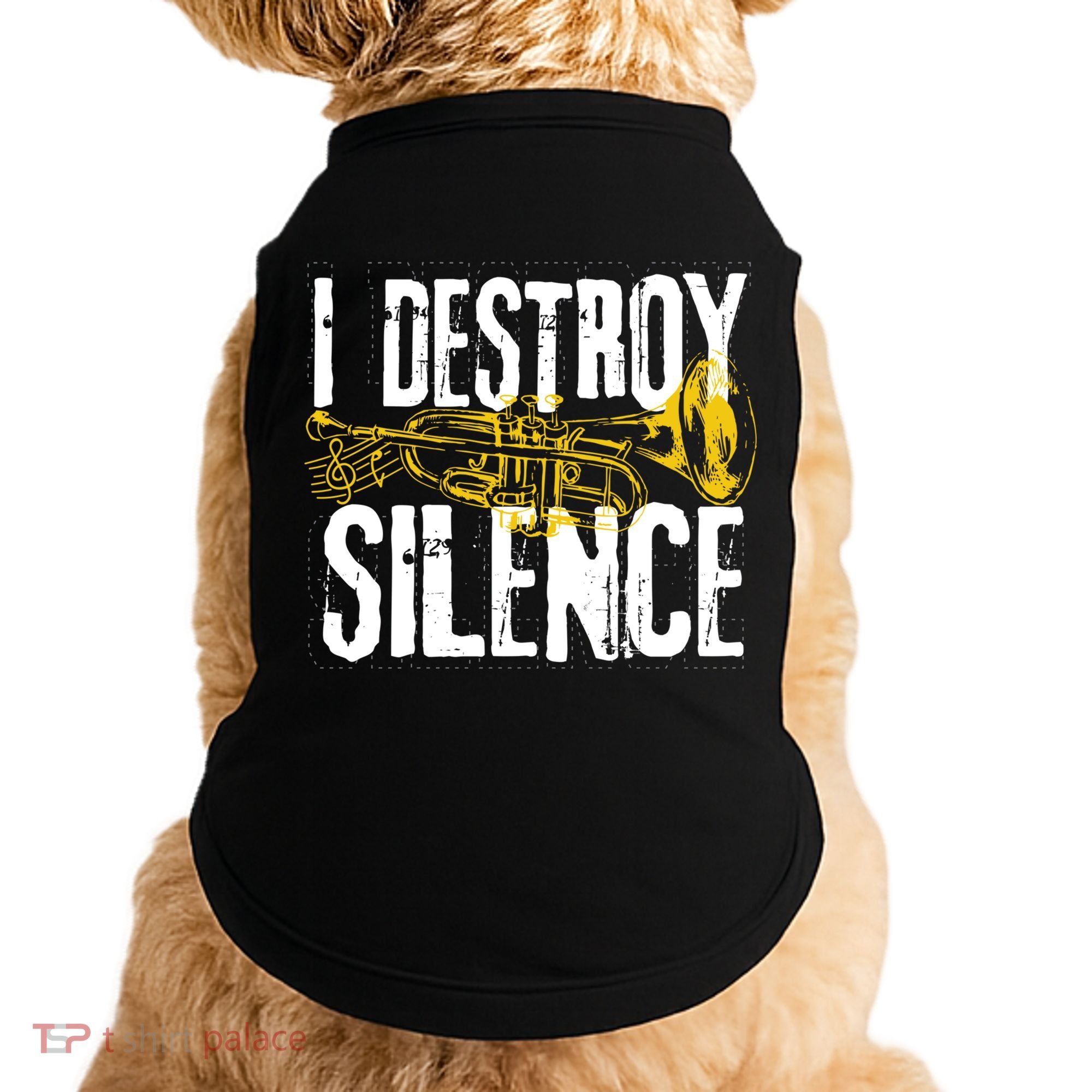 Funny Trumpet Player Marching Band Silence Destroyer Gift Doggie Tank