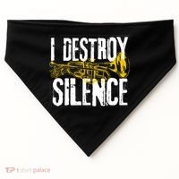 Funny Trumpet Player Marching Band Silence Destroyer Gift USA-Made Doggie Bandana thumb 0