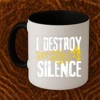 Funny Trumpet Player Marching Band Silence Destroyer Gift Coffee Mug thumb 2